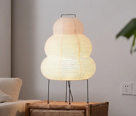 Lampadaire « Washi » — Lampe sur Pied Japonaise en Papier de Riz, Style Lanterne LED