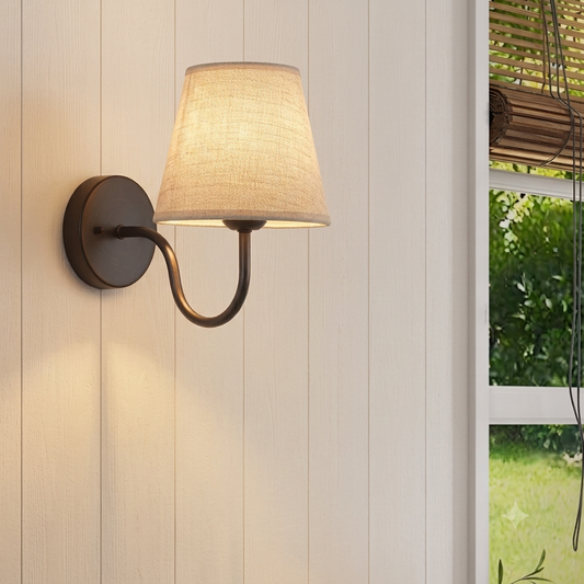 Lampe Murale « Kyoto » — Design Tissu & Métal, Style Loft