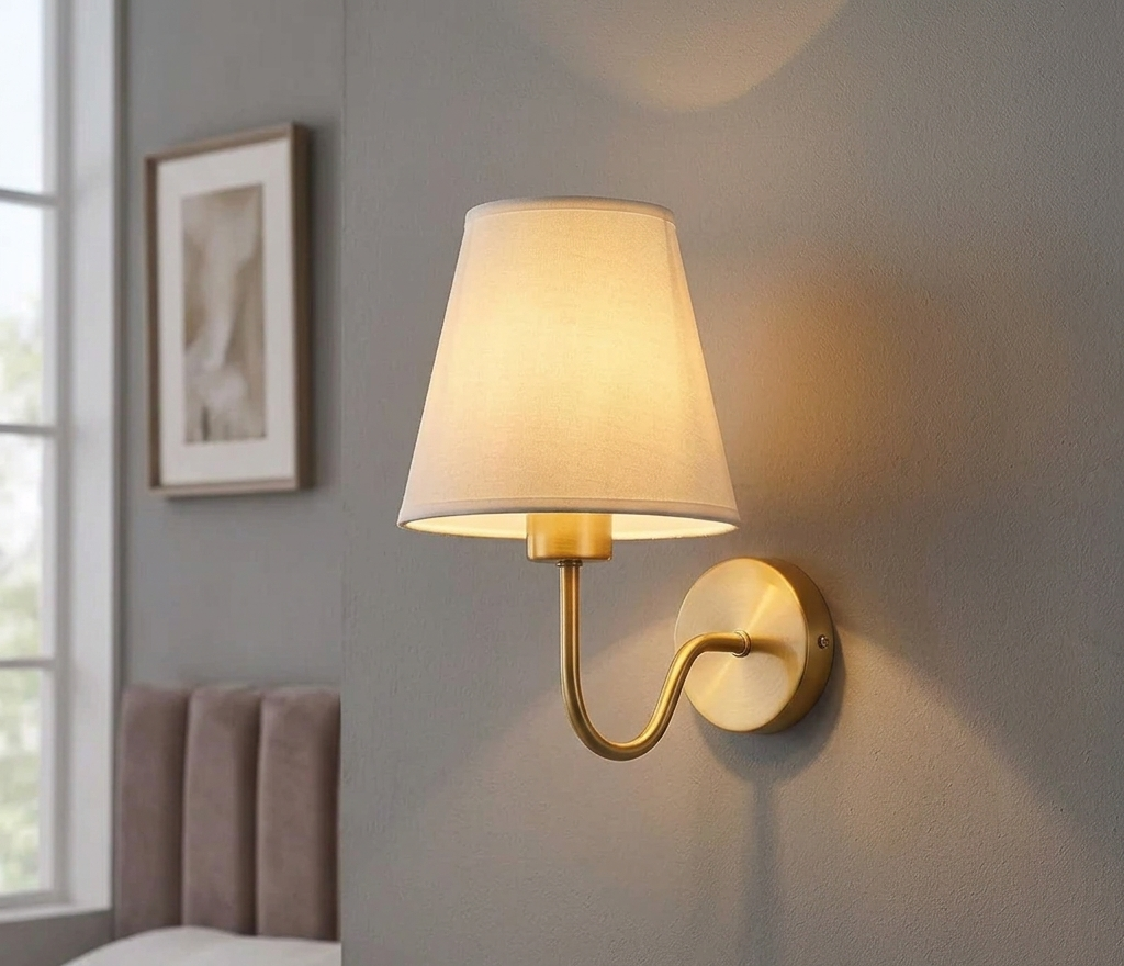Lampe Murale « Kyoto » — Design Tissu & Métal, Style Loft