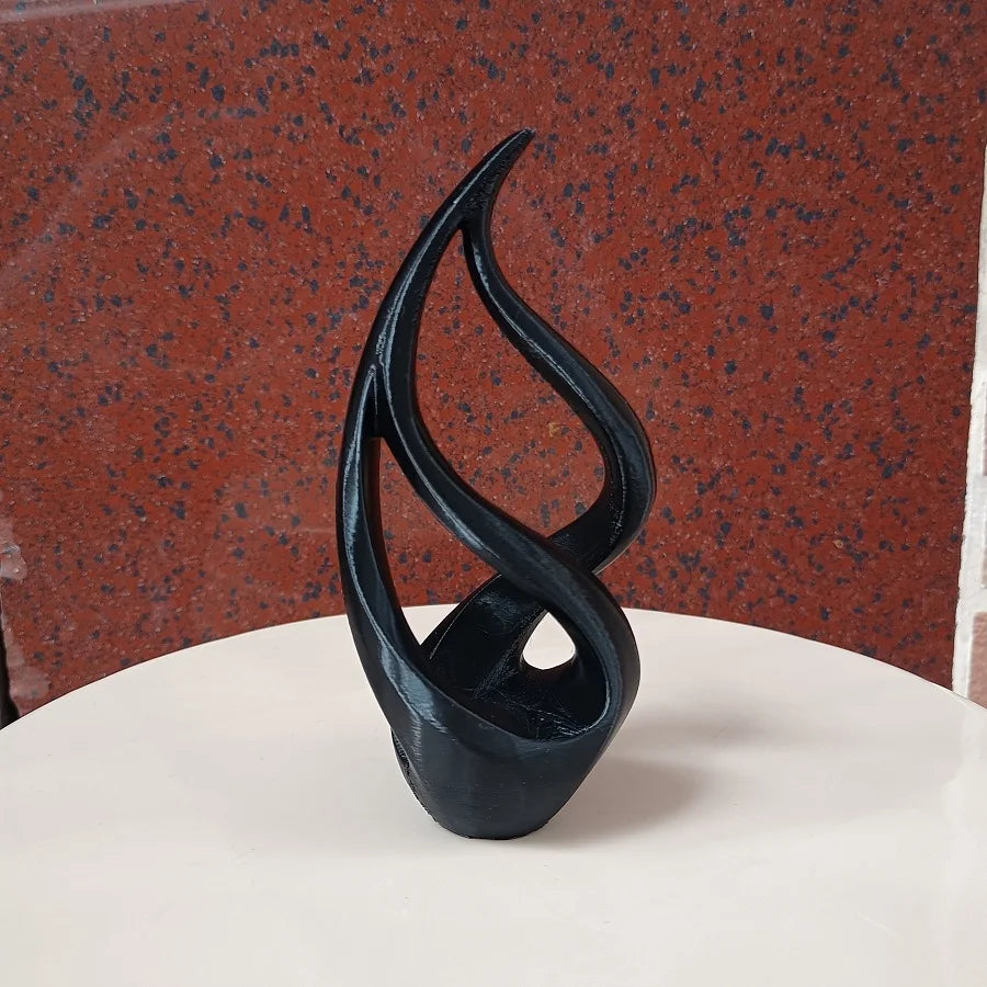 Sculpture Abstraite Design — Noir & Blanc