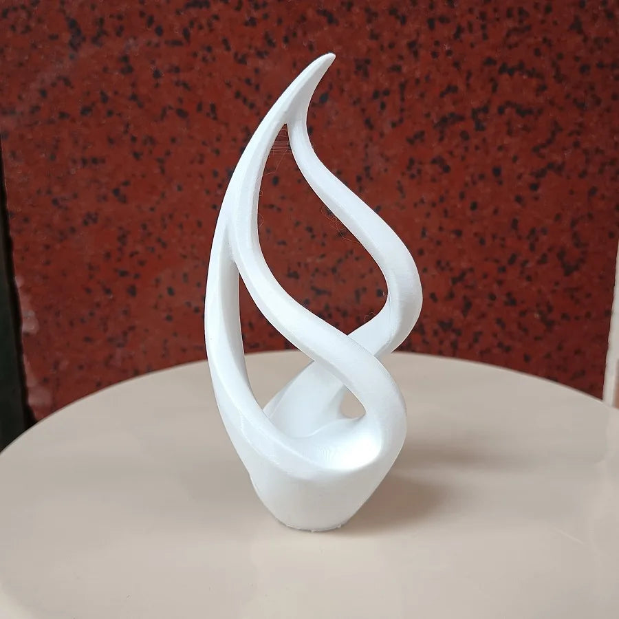 Sculpture Abstraite Design — Noir & Blanc