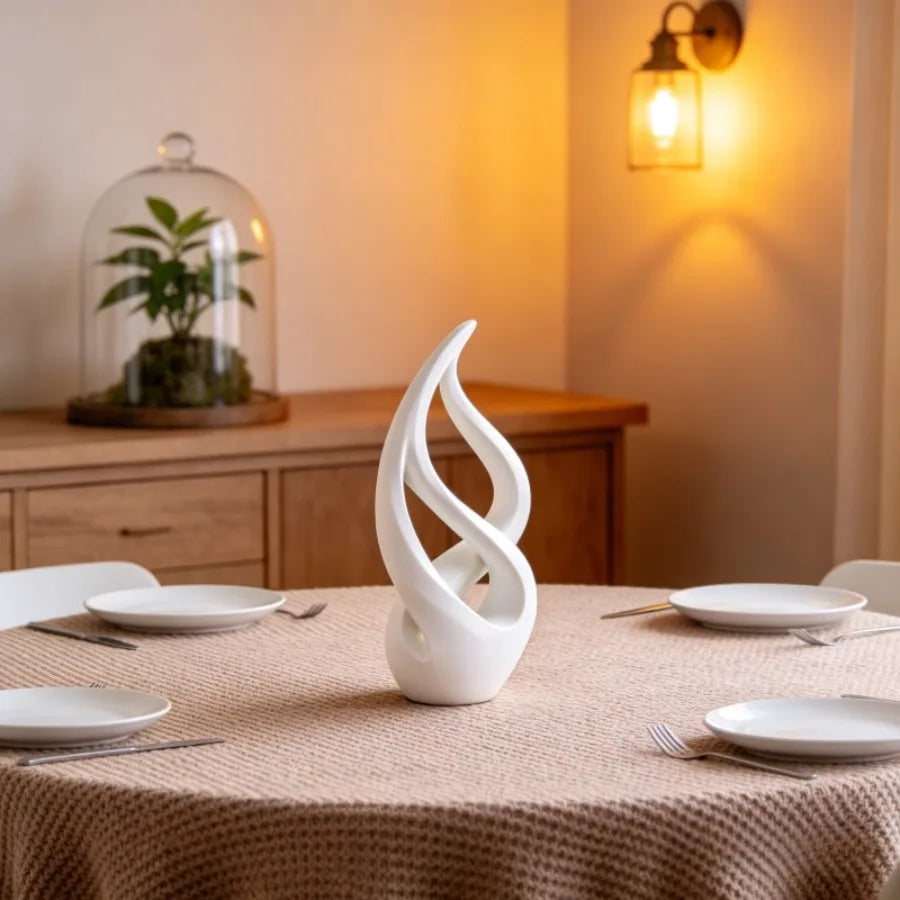 Sculpture abstraite design noir et blanc - Maison Rovelia (vue 4)