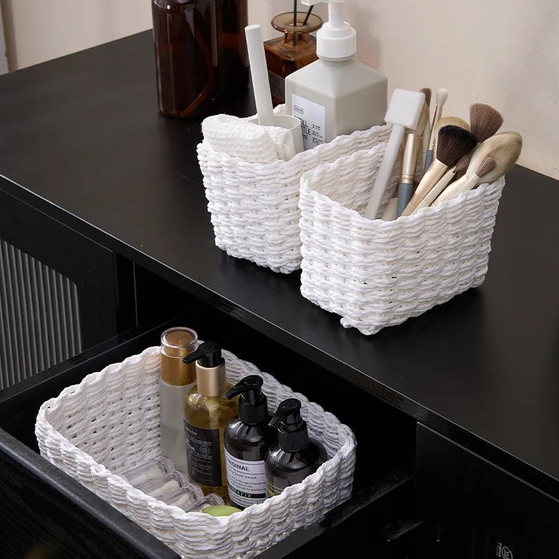 Panier de rangement tressé, fait main - Maison Rovelia (vue 4)